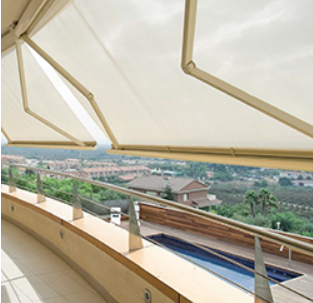 Storbox 300 Cassette Awning – Llaza Retractable Terrace Awning, Up to 6m Width x 3m Projection, Manual or Motorised, Integrated Water Channel & Optional LED Arms for Balconies and Patios